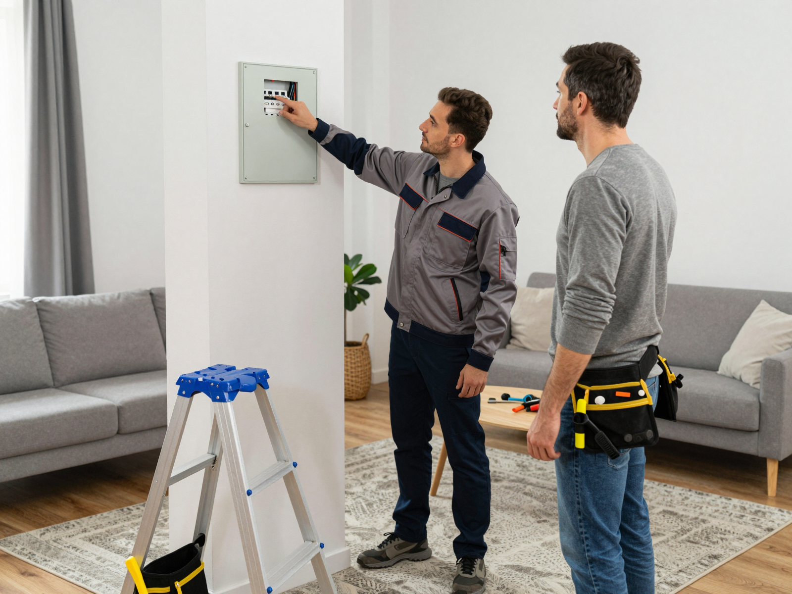 Modern electrical installation in North Adams home